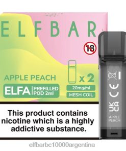 ELFBAR ELFA cápsula precargada (paquete de 2) durazno manzana N6DH0116 - Elf Bar Argentina