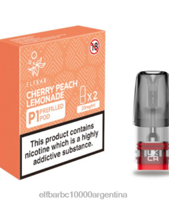 ELFBAR Mate 500 P1 cápsulas precargadas (paquete de 2) limonada de cereza y durazno N6DH0164 - Elf Bar Argentina